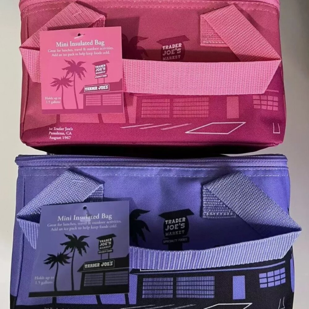 Trader Joe's Mini Insulated Tote Bag (available in Pink & Lavender )